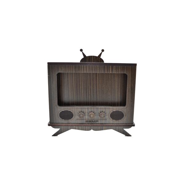 Televisão Madeira Retrô Marrom M